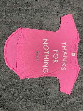 Gilly Hicks Bright Pink Graphic Short Sleeve Tee